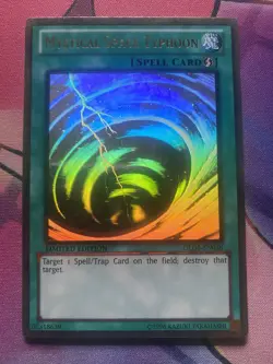 Yu-Gi-Oh! Mystical Space Typhoon Ghost Gold Rare Limited Edition LP - Image 4