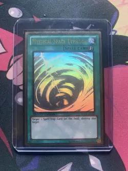 Yu-Gi-Oh! Mystical Space Typhoon Ghost Gold Rare Limited Edition LP - Image 5