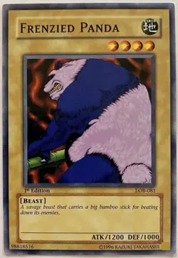 Yu-Gi-Oh! 1st Edition Frenzied Panda Legend of Blue Eyes White Dragon Lob-081 NM - Image 1