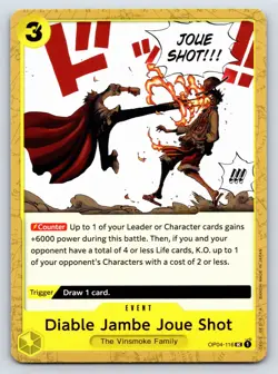 One Piece - OP04-116 Diable Jambe Joue Shot - UC - US Seller - Image 1