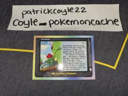 EP3 Ash Catches a Pokemon Holo Pokemon Topps Series 2 Card NM front/LP back - Image 5