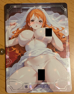 Nami One Piece LR-12 Under Nightgown Goddess Story Anime Waifu Card - Image 1