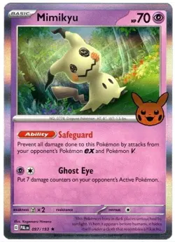 POKEMON Holo Card - Mimikyu 097/193 Rare - Halloween Trick or Trade 2023 NM - Image 1