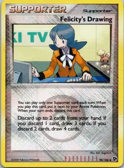 Felicity's Drawing - 098/106 League & Championship Cards MP Pokemon TCG - Image 1