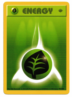 Pokemon Card: Grass Leaf Energy 99/102 1st Edition Base Set! EXC - Image 1