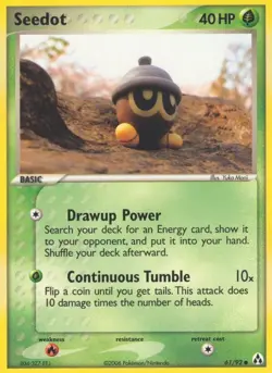 Seedot 61/92 Common Yuka Morii Legend Maker Pokemon Card - Image 1