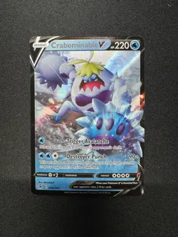 Pokemon TCG Crabominable v Fusion Strike Holo Ultra Rare Card 076/264 - Image 4