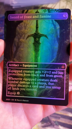 Sword of Feast and Famine FOIL Proxy Playtest Card with Custom Art Design - Image 2
