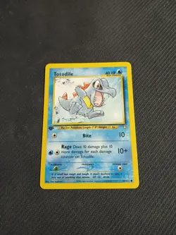 Pokemon Cards Neo Genesis 1st Edition Totodile 80/111 - Image 1