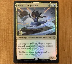 Katara, the Fearless [Prerelease] R 0230, NM Foil Promo, MTG Avatar TLA Stamped - Image 1