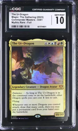 THE UR-DRAGON Commander Masters Foil Mythic CGC 10 MTG [Nostalgium] - Image 1