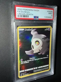 2023 Pokemon Crown Zenith Duskull FULL ART HOLO RARE #GG28 PSA 9 MINT - Image 1