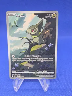 Pokemon SV Black Bolt Axew 145/086 Illustration Rare IR NM - Image 1