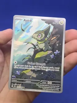 Pokemon SV Black Bolt Axew 145/086 Illustration Rare IR NM - Image 2