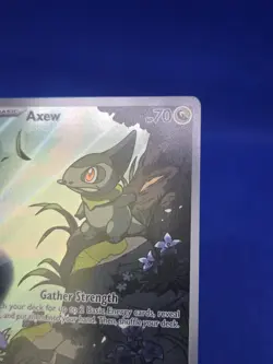 Pokemon SV Black Bolt Axew 145/086 Illustration Rare IR NM - Image 4