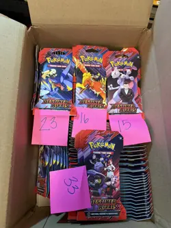 87X Pokemon TCG Destined Rivals Sleeved Booster Packs Factory Sealed Lot Of 87 - Image 1