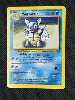 Pokemon TCG Base Set Wartortle Uncommon Non-Holo 42/102 LP/NM - Image 1