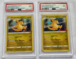 (2) Pokemon Silver Tempest #131/195 Dragonite GameStop Exclusives PSA 9s - Image 1