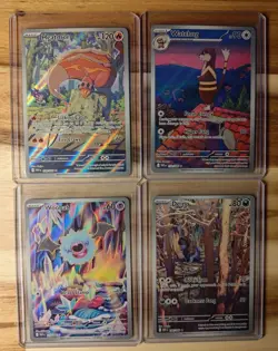 Pokemon White Flare Illustration Rare Lot of 4 Deino/Heatmor/Woobat/Watchog NM - Image 1
