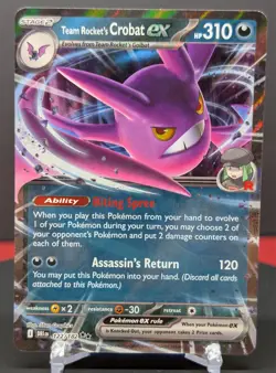 Pokemon Team Rocket's Crobat ex 122/182 Destined Rivals English NM - Image 1