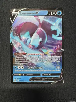 2022 Pokemon SWSH Brilliant Stars Lumineon V #040/172 - Image 4