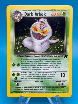 Dark Arbok Holo Rare #2/82 - 2000 Pokemon Team Rocket Unlimited - Image 1