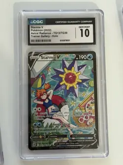 CGC Gem Mint 10 Pokemon TCG Starmie V TG13/TG30 Astral Radiance Trainer Gallery - Image 1
