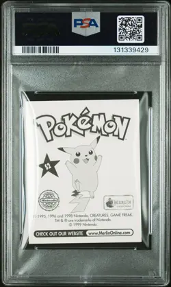 PSA 7 NM 1999 MERLIN POKEMON #S2 ASH & PIKACHU-PRISM - Image 2