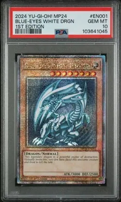 YUGIOH PSA 10 Blue-Eyes White Dragon MP24-EN001 QCR 1st Edition *1126 SDK ART - Image 1