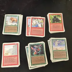 100 Revised Magic The Gathering Card Lot No Basic Lands. Cards Are Nm To HP 1994 - Image 2