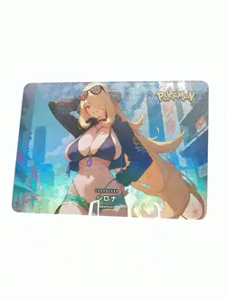 Cynthia - Pokemon - Landscape Sexy Waifu Full Art Card - Image 3