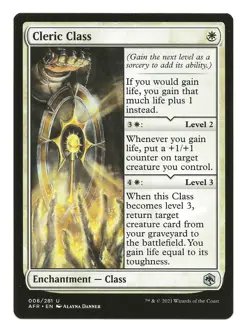 Cleric Class MTG Enchantment Class Cards Adventures in the Forgotten Realms NM - Image 3