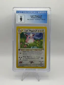 CGC 9 MINT Light Wigglytuff 2002 Neo Destiny 1st Edition 54/105 Pokemon Card - Image 1