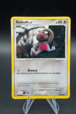 SLAKOTH - 99/123 - MYSTERIOUS TREASURES - POKEMON CARD - LP Light Play + - Image 1