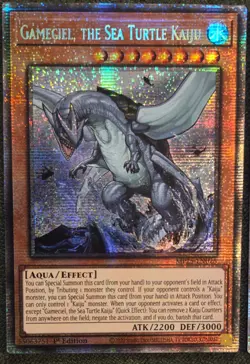 Gameciel, the Sea Turtle Kaiju Yu-Gi-Oh! Trading Card NM/MINT - Image 1