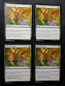 4x Nature's Claim Iconic Masters NM Mtg Magic The Gathering Card Playset Tcg - Image 1