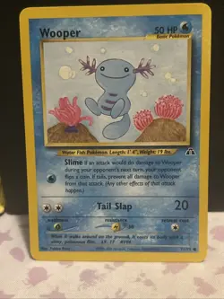 Wooper 71/75 Common Neo Discovery Pokemon Lightly Played - Image 1