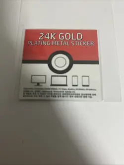 Mewtwo 24k Gold Plated Sticker Korean Striking Candy Pokemon Pack fresh! - Image 2