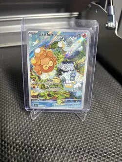 Pokemon TCG Castform Sunny Form Illustration Surging Sparks 195/191 - Image 1