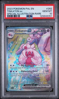 2023 POKEMON PAL EN-PALDEA EVOLVED SPECIAL ILLUSTRATION RARE TINKATON EX PSA 10 - Image 1