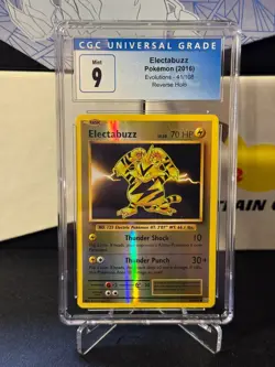 2016 Pokemon XY Evolutions Electabuzz 41/108 Reverse HOLO CGC 9 - Image 1
