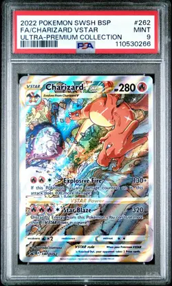 Pokemon Charizard VSTAR Ultra-Premium Coll. Full Alt Art Promo SWSH262 PSA 9 - Image 1