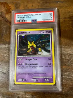 Pokemon 2009 Platinum GIRATINA Cosmos Holo #28 PSA 5 RARE - Image 1