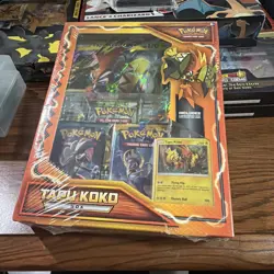 Pokemon Tapu Koko Sun & Moon Box - Factory Sealed - 3Packs - Fates Collide S&M - Image 1