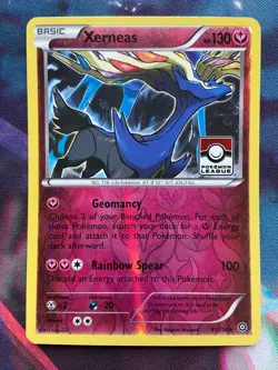 Pokemon TCG Steam Siege Xerneas 81/114 - Reverse Holo Stamped Pokemon League - Image 1