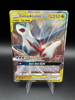 Latias & Latios GX 113/181 Pokemon Team Up Sun & Moon Ultra Rare 2019 - Image 1