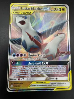 Latias & Latios GX 113/181 Pokemon Team Up Sun & Moon Ultra Rare 2019 - Image 3