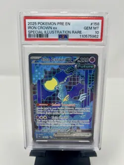 Pokemon Prismatic Evolutions Iron Crown EX PSA 10 - 158/131 🌎 📦 - Image 1