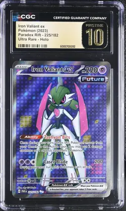 2023 Pokemon Scarlet & Violet Paradox Rift Iron Valiant #225/182 CGC Pristine 10 - Image 2