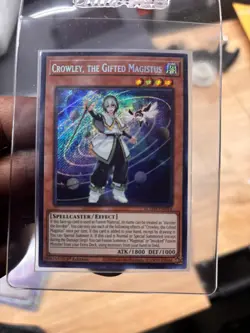 Yugioh Crowley, The Gifted Magistus BLMM-EN044 Secret Rare 1st Edition - Image 1